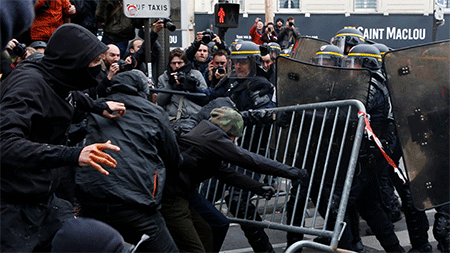 Enfrentamientos en París antes de la Cumbre del Clima